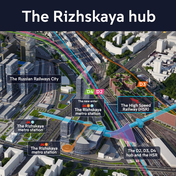 The Rizhskaya hub will become one of the largest transport hubs in Moscow